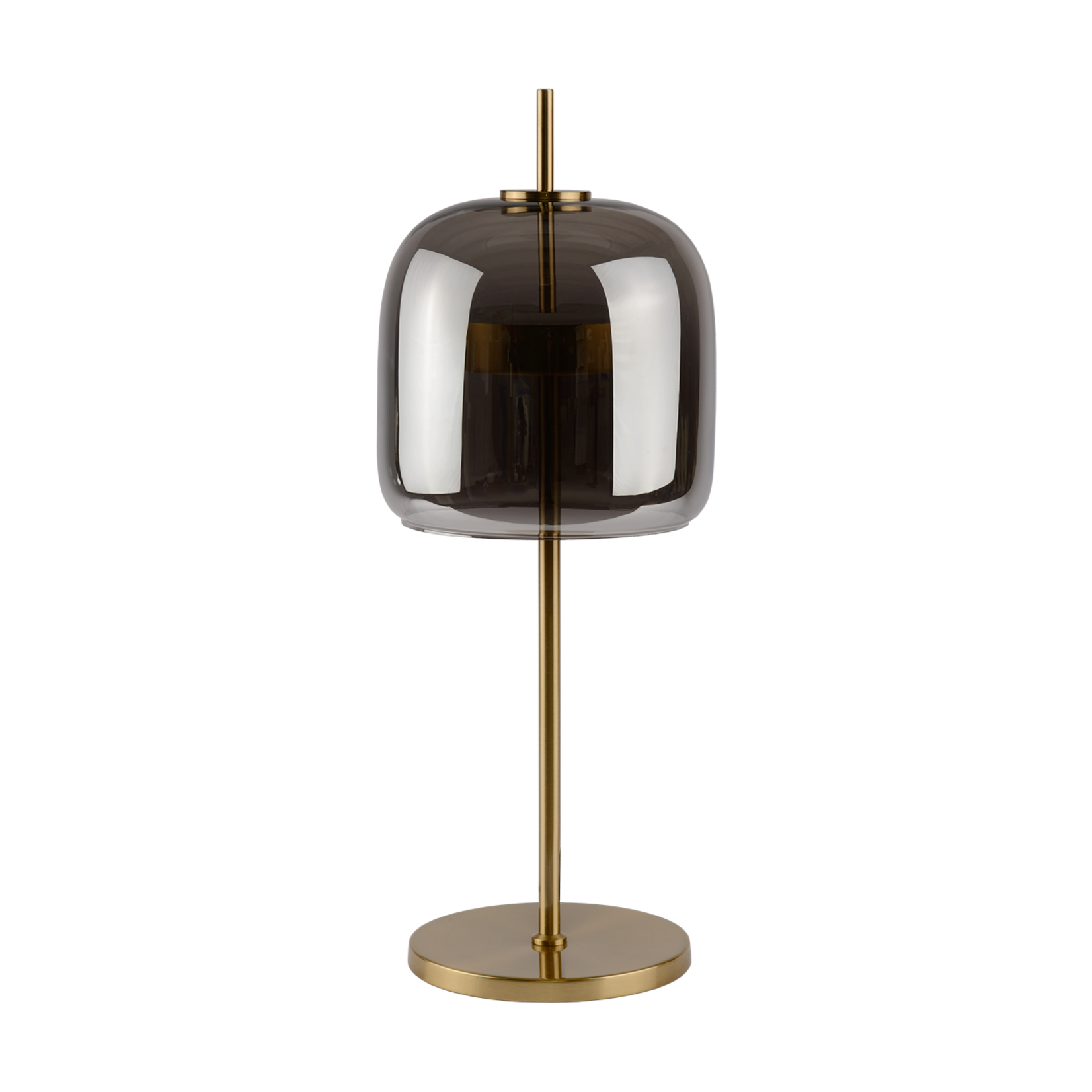 Lampe de Table Ghandia Doré Mat Verre Fumé