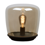 Lampe de Table Unami Noir Verre Fumé SANS AMPOULE