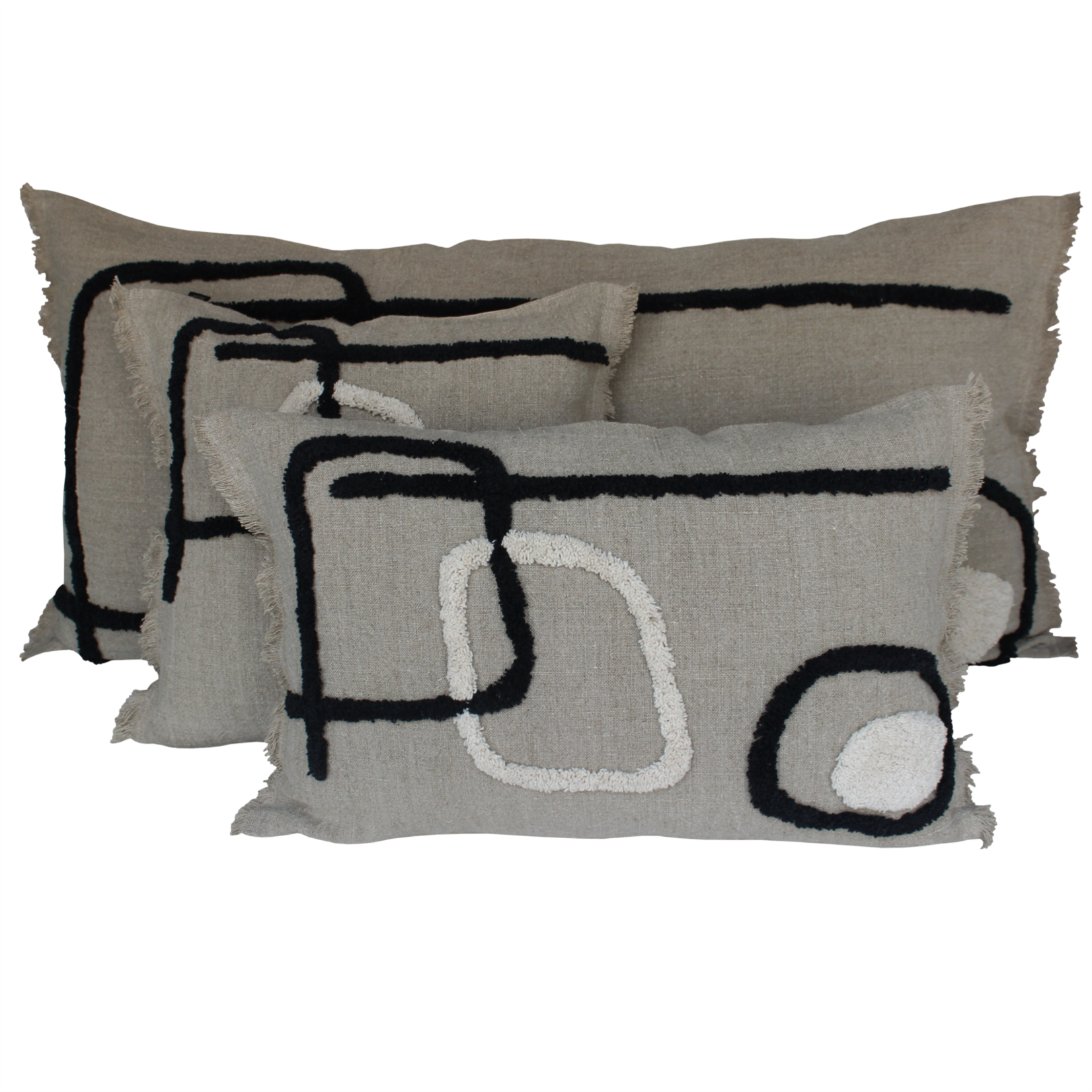 Haomy Housse de coussin Tikri Naturel 40*60