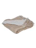 Haomy Plaid Baya Naturel Blanc