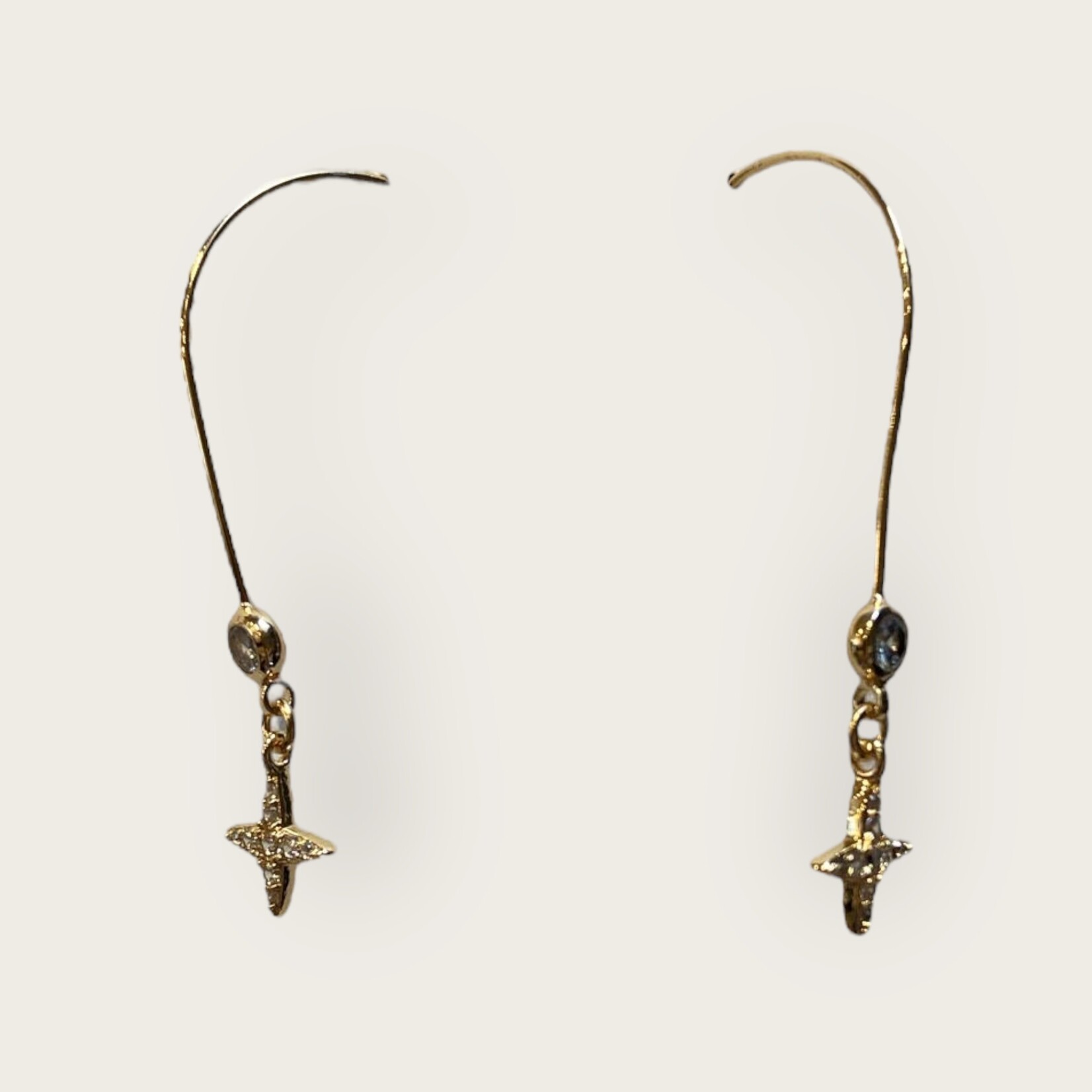 Boucles d’Oreille Étoiles Strass (Paire)