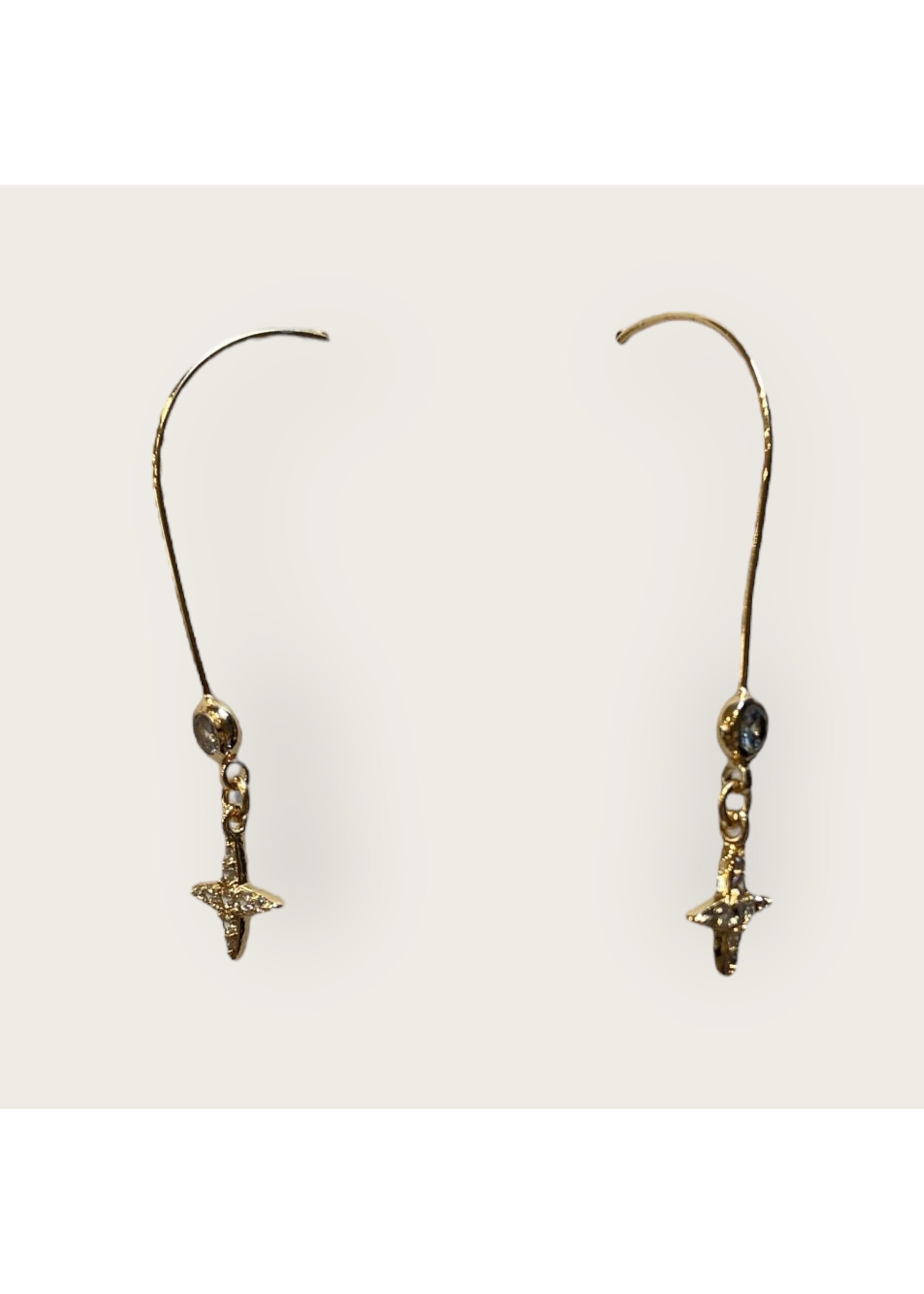 Boucles d’Oreille Étoiles Strass (Paire)