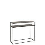 Console 2 Planches Métal Noir 105*35*85