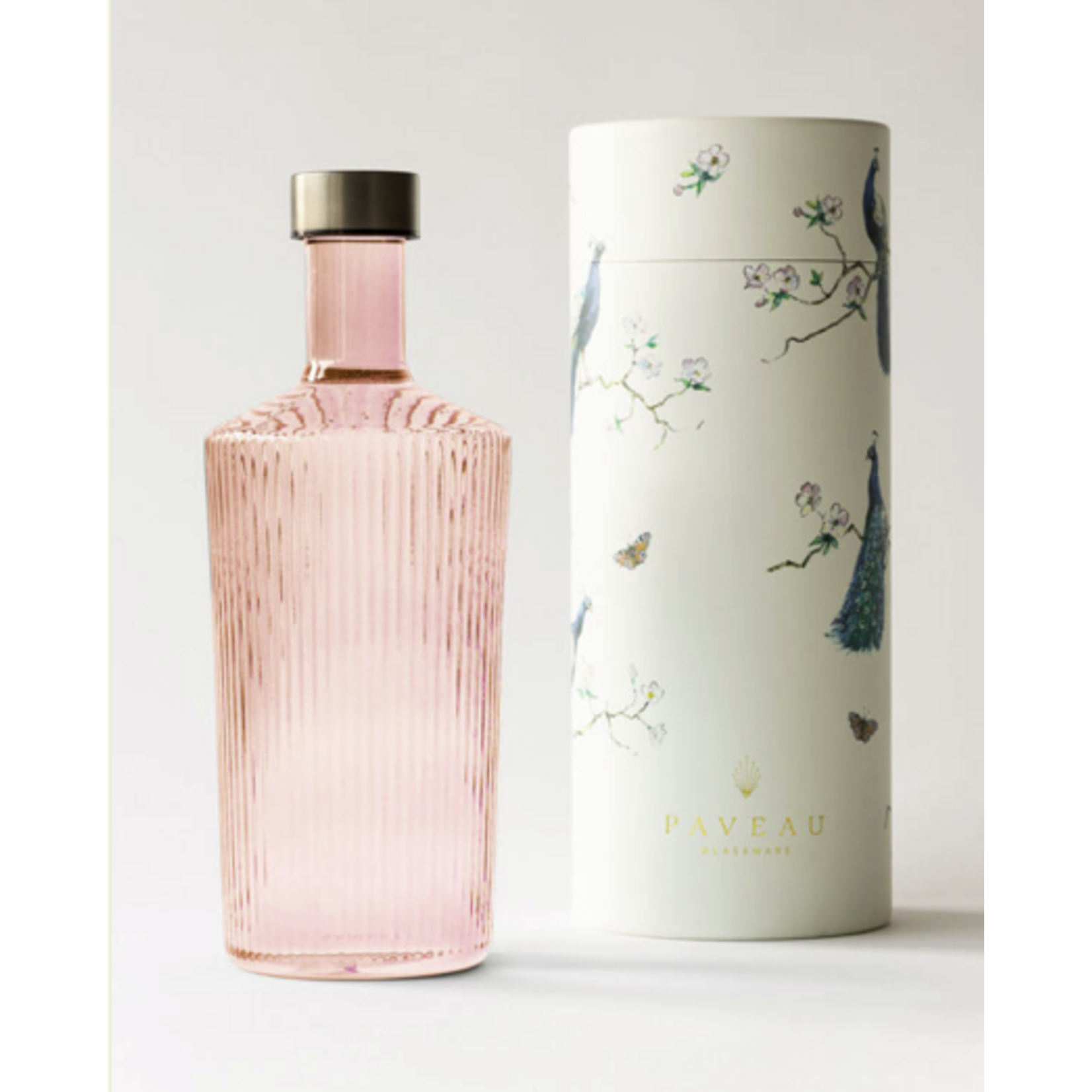 Paveau Bouteille Striée Verre Paveau Pink