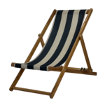 Haomy Housse pour Chilienne Biarritz Noir et Lin