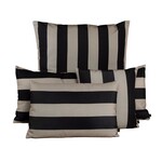Haomy Housse de Coussin Outdoor Biarritz Noir et  Lin