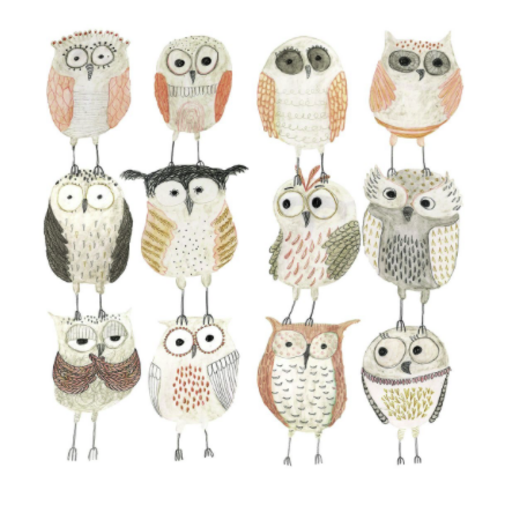 Serviettes en Papier Owls Hiboux 33*33
