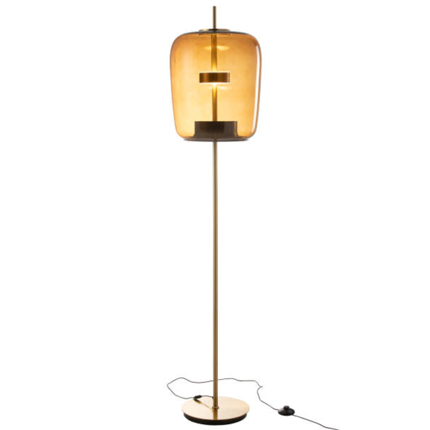 Lampadaire Led Verre Marron 168 cm