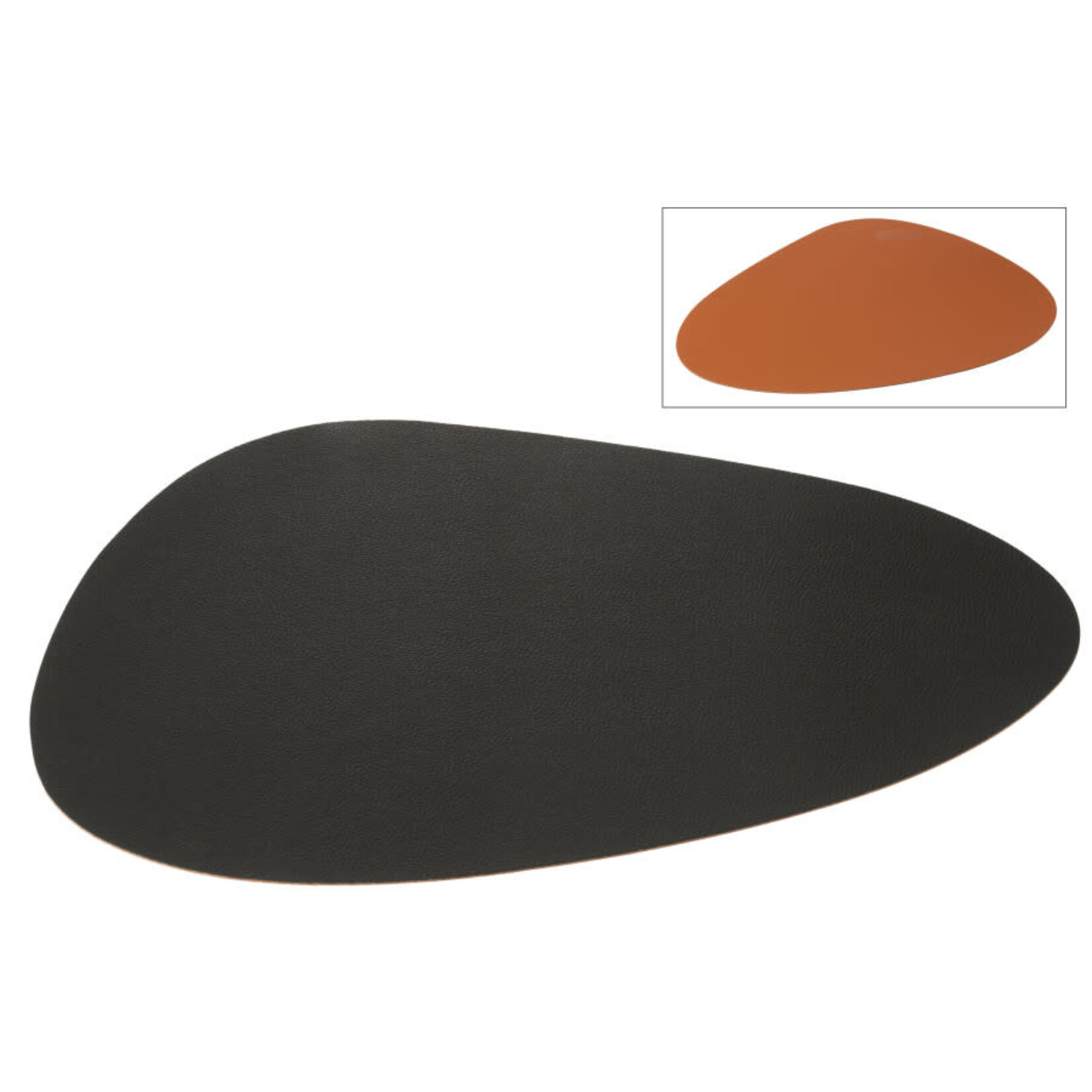 Set de Table Organique PVC Noir et Cognac