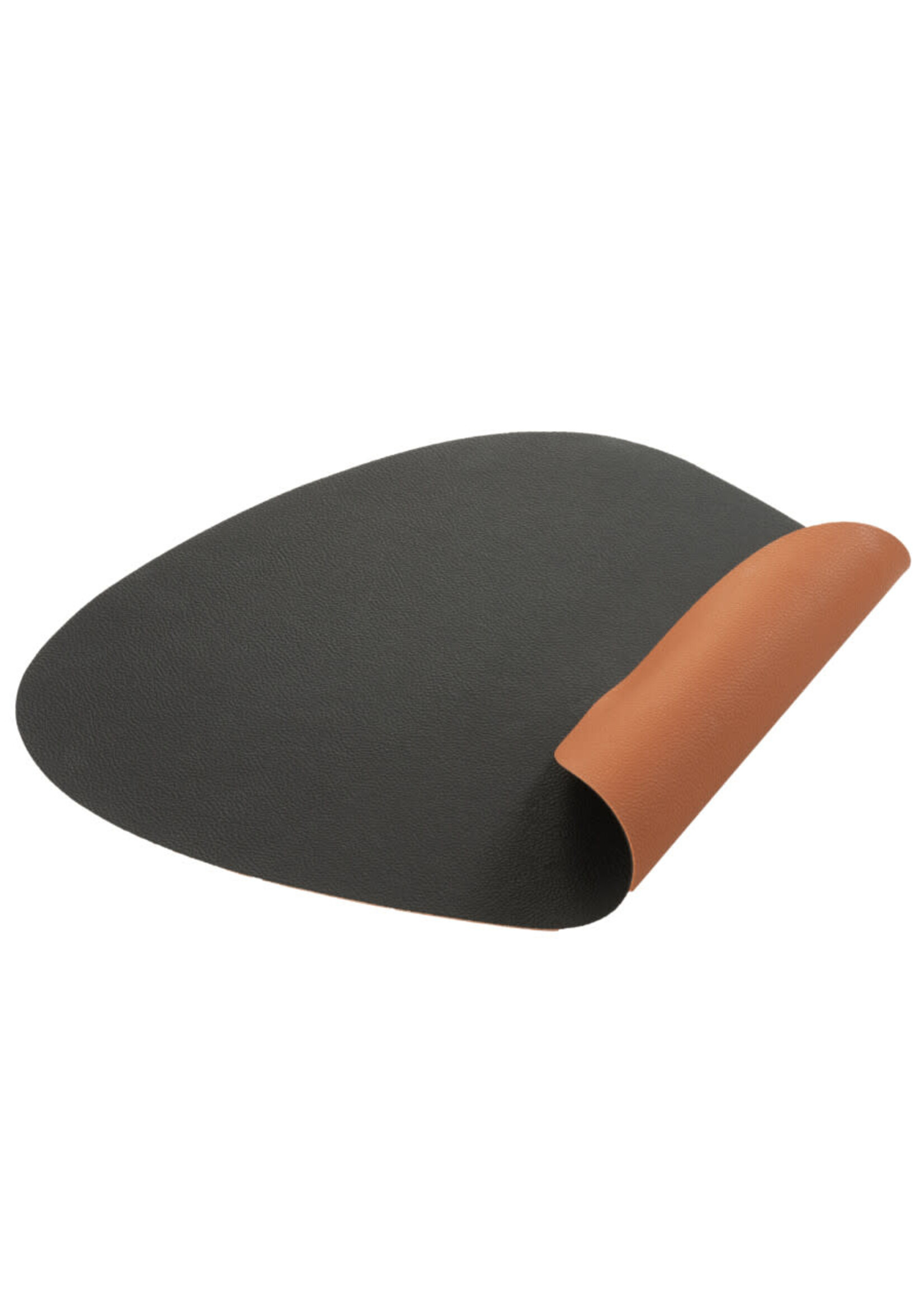 Set de Table Organique PVC Noir et Cognac