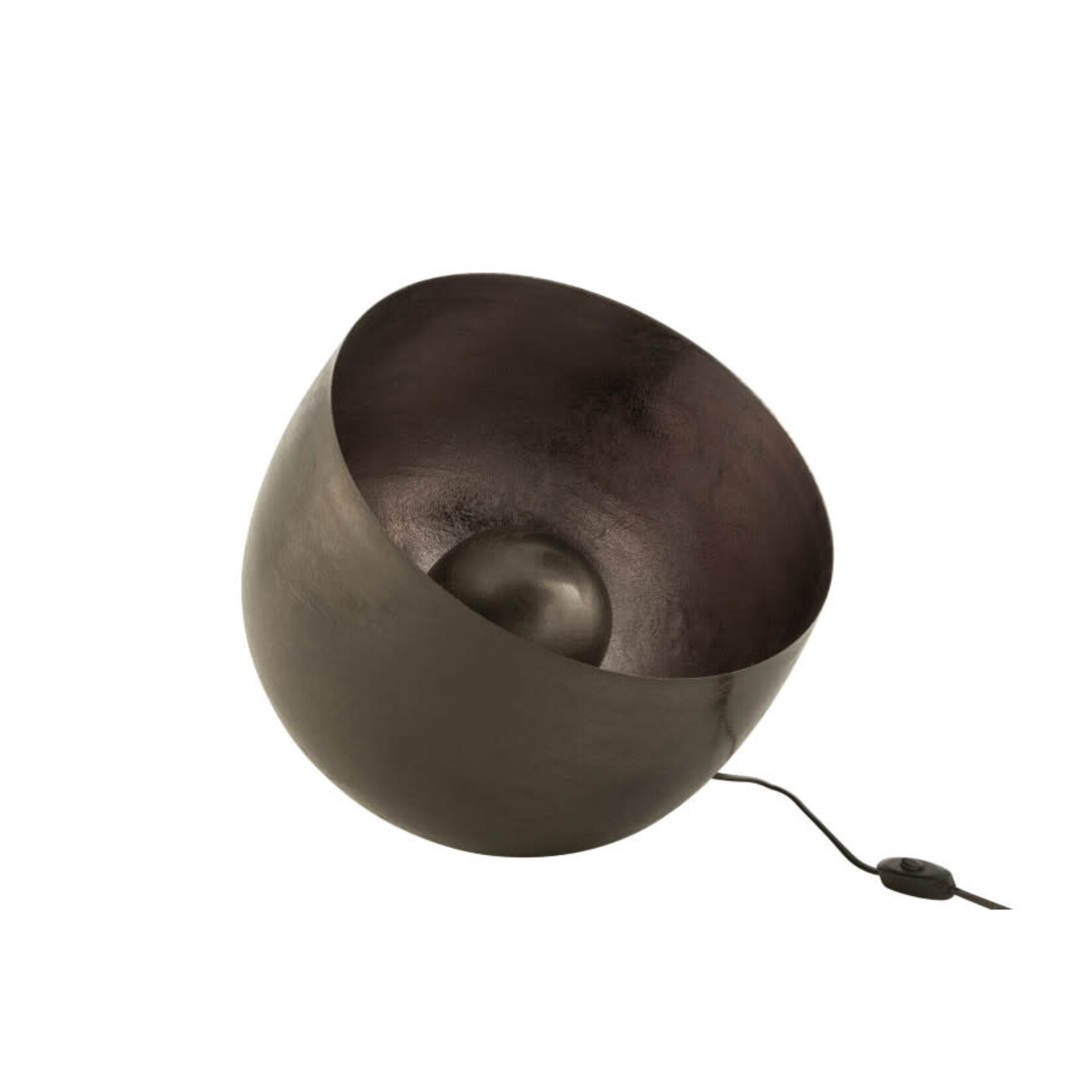 Bivouac Lampe de Sol Métal Noir et Or L 33 cm