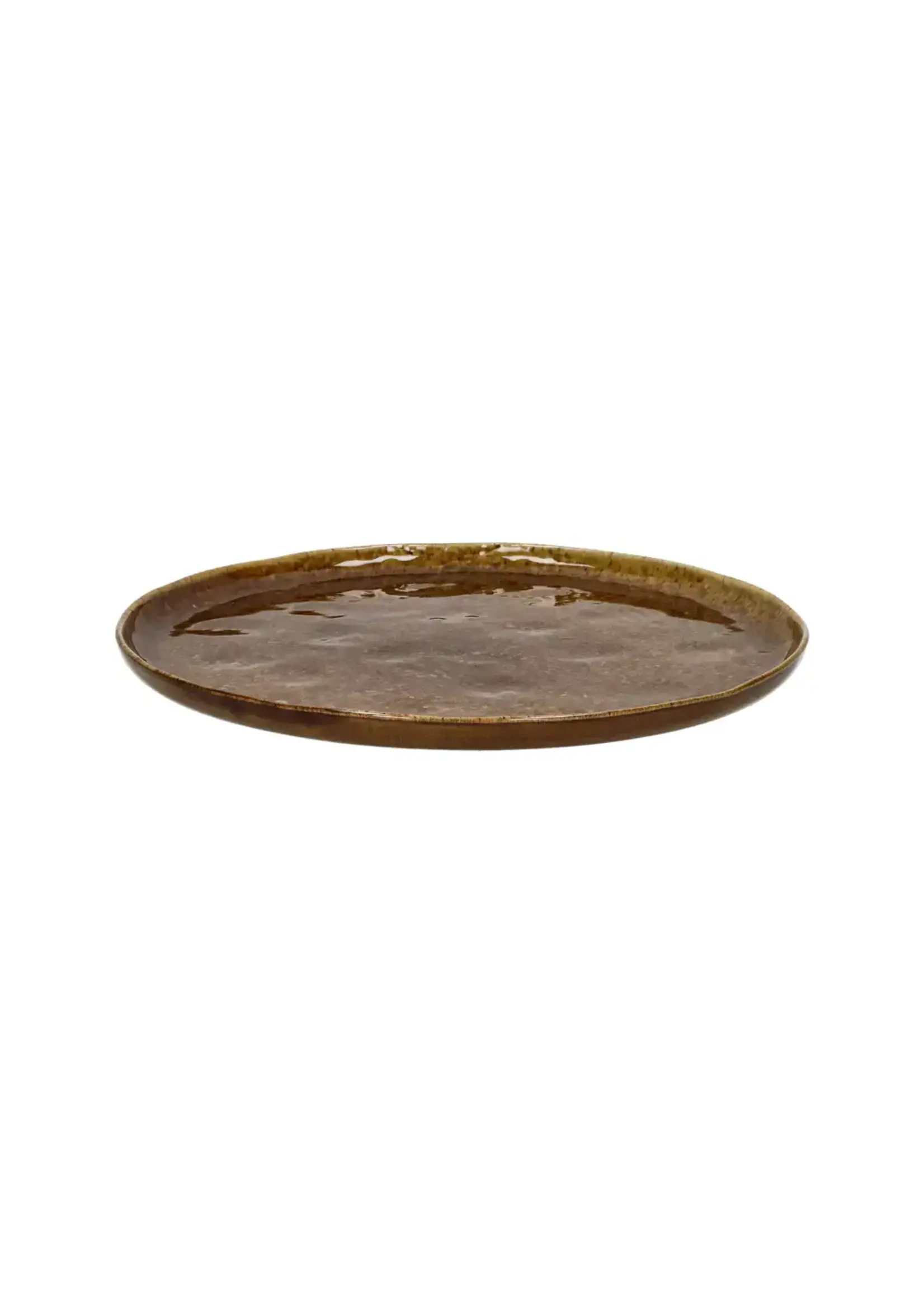 Pomax Spiro Brun Assiette à Dessert 21 cm