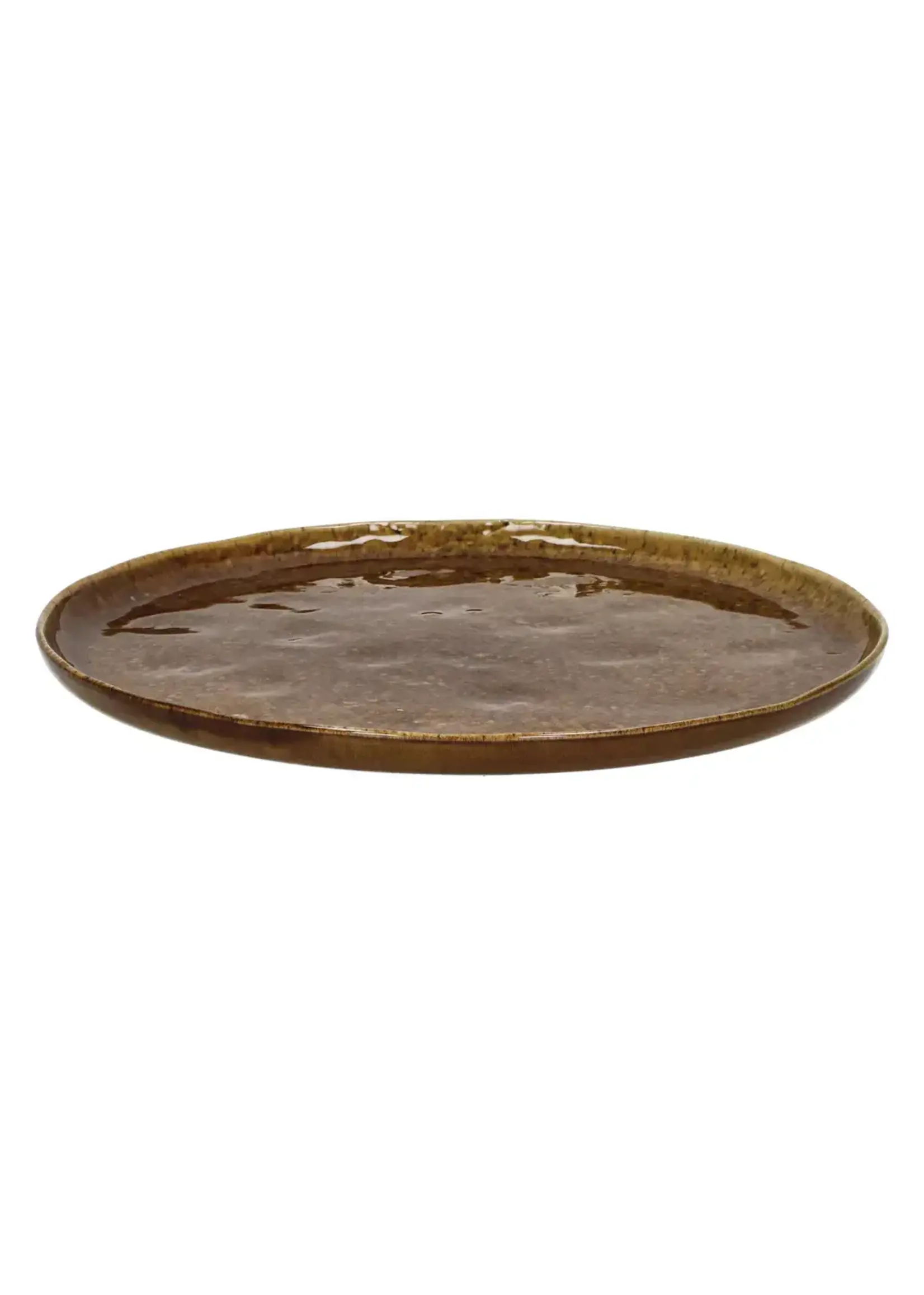 Pomax Spiro Brun Assiette à Dîner 27 cm