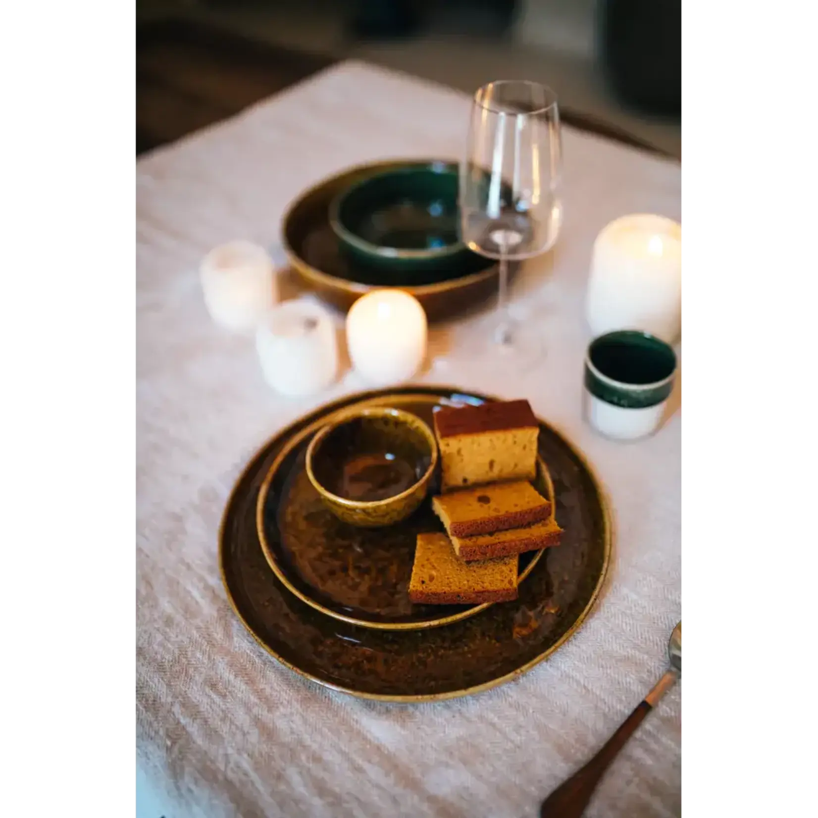 Pomax Spiro Brun Assiette à Dîner 27 cm