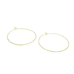 Boucles d'Oreille Grandes Créoles Fines à la paire