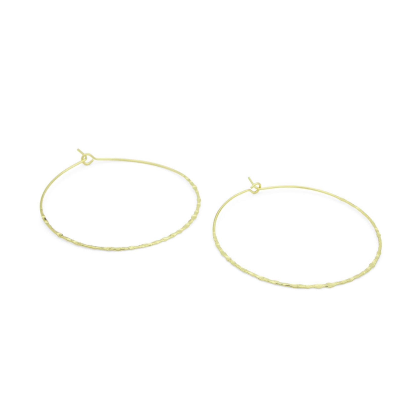 Boucles d'Oreille Grandes Créoles Fines à la paire