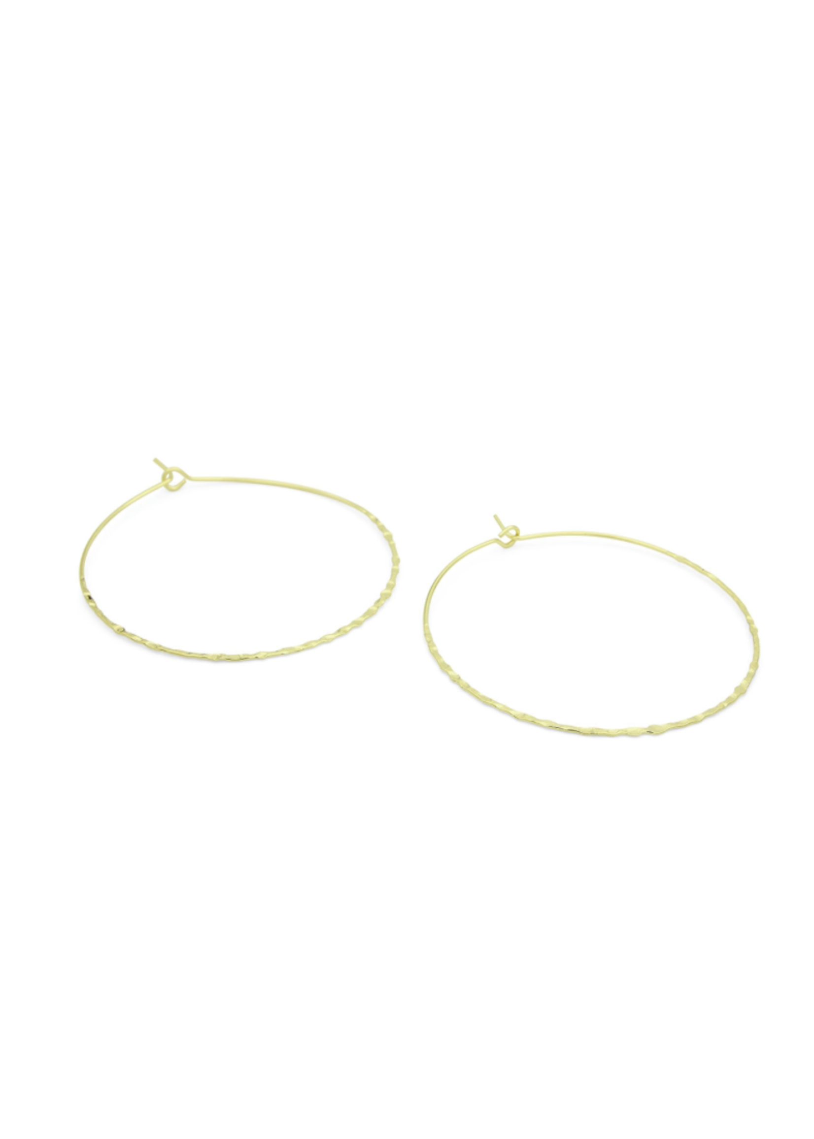 Boucles d'Oreille Grandes Créoles Fines à la paire