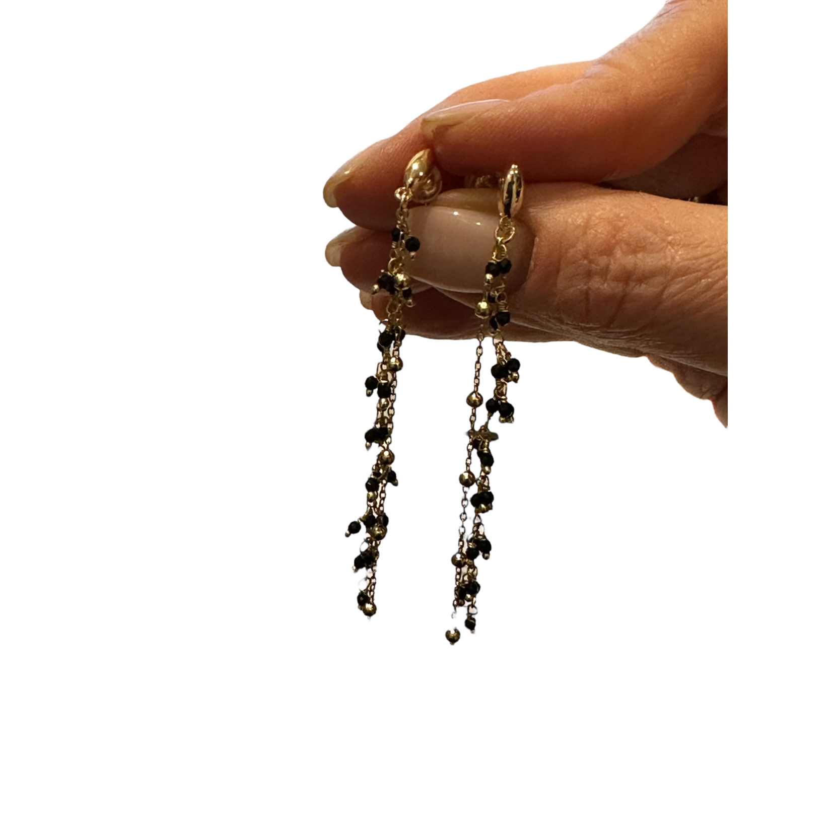 Boucles d'oreilles Maya Noir (Paire)