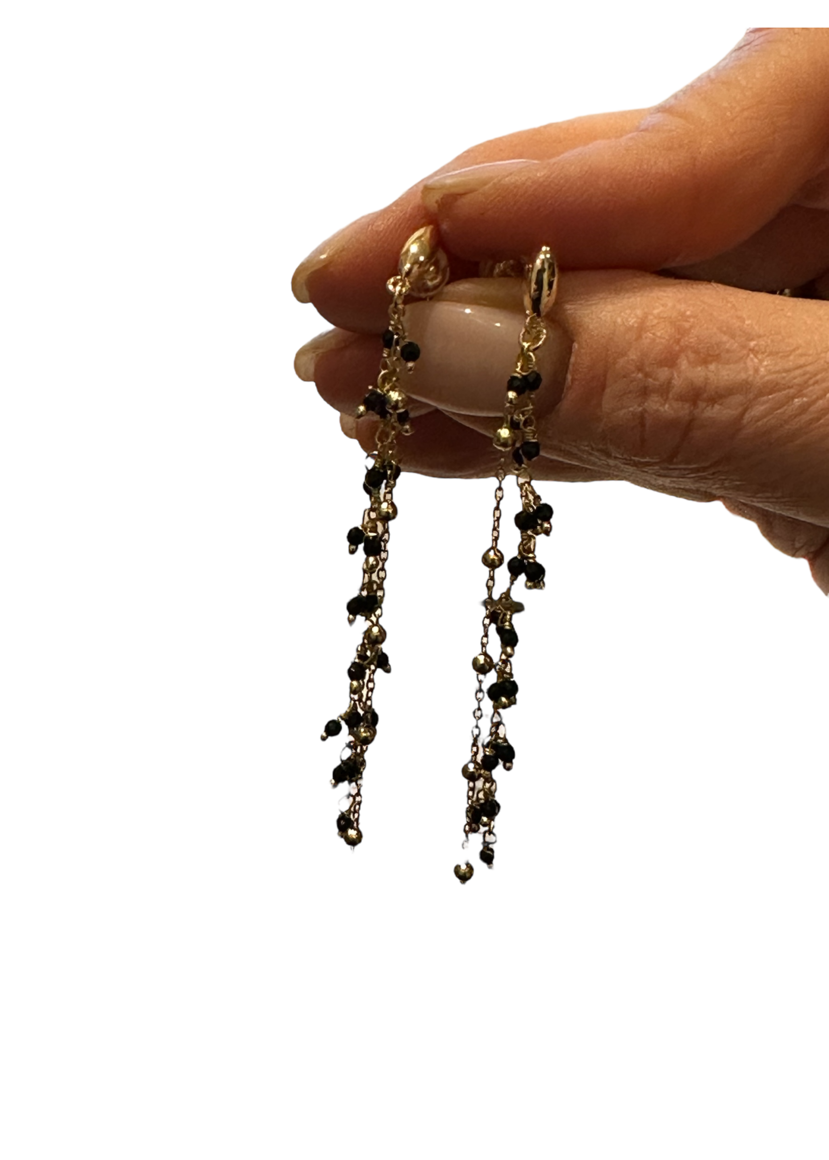 Boucles d'oreilles Maya Noir (Paire)