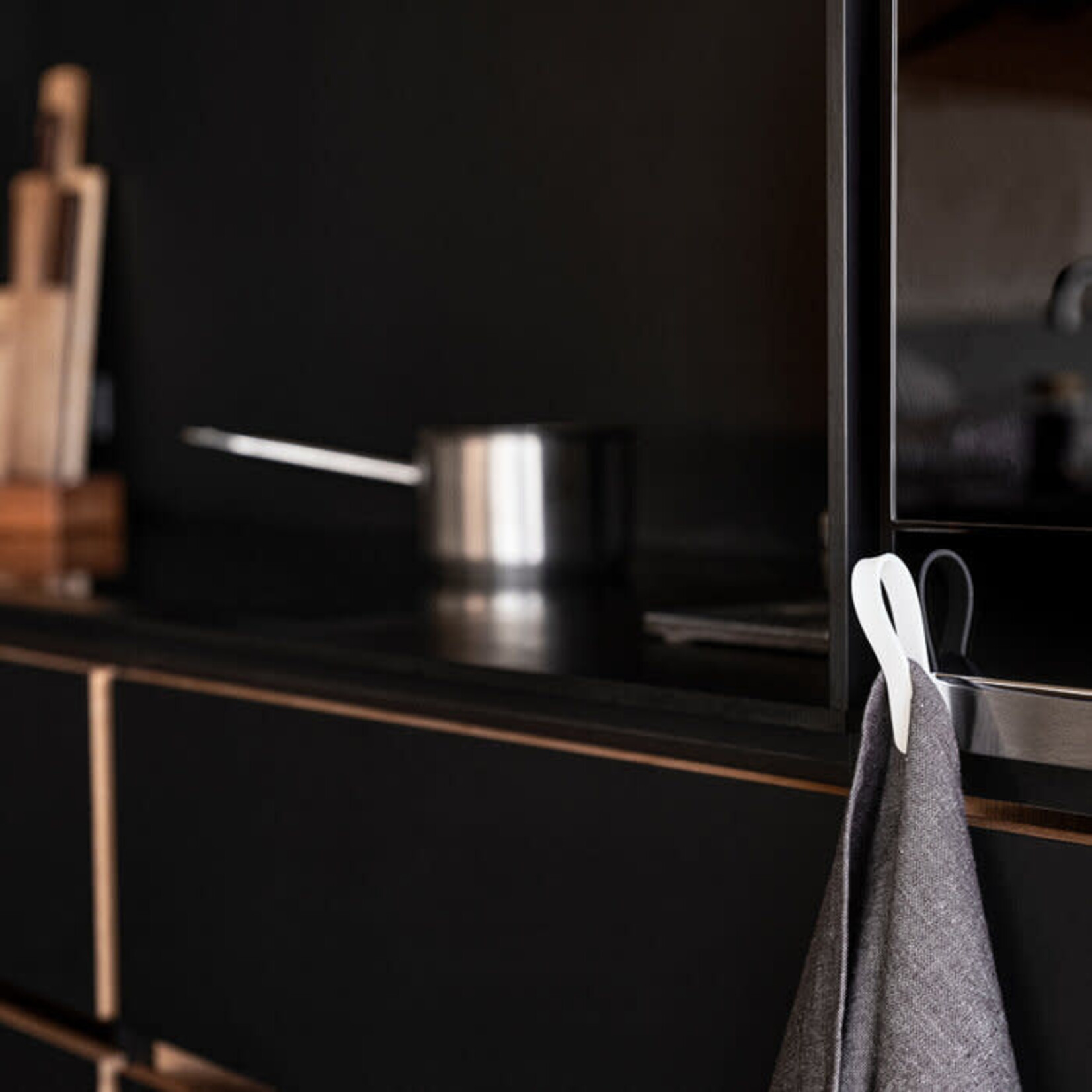 Zone Loop Black Porte Serviette 2 Pièces Aimanté