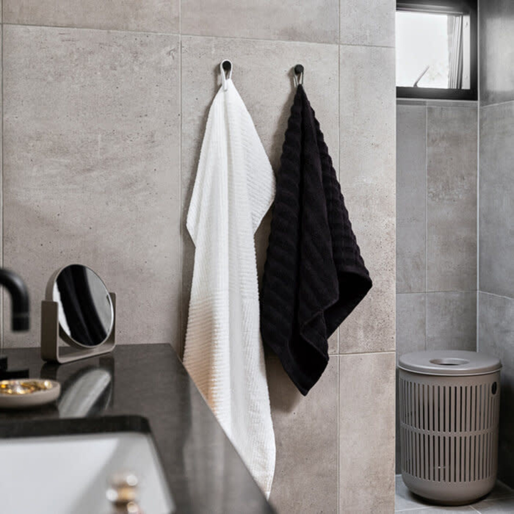 Zone Loop Black Porte Serviette 2 Pièces Aimanté