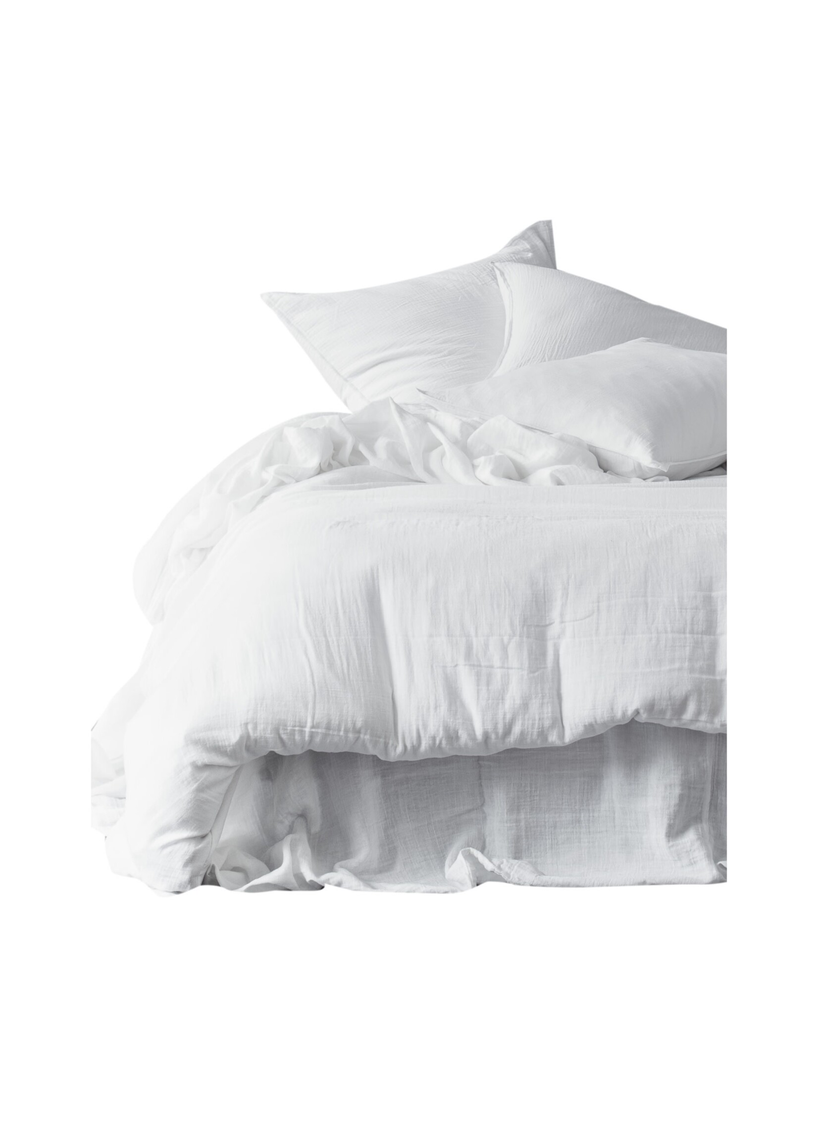 Haomy Drap Housse Dili Blanc 180*200