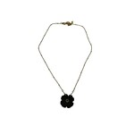 Scarlet et Lucien Collier Flower Chaîne et Onyx