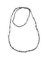 Scarlet et Lucien Sautoir Brigitte Elastique Hématites Argent