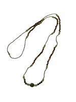 Scarlet et Lucien Sautoir Goa Elastique Marron Nuancé Oeil de Tigre