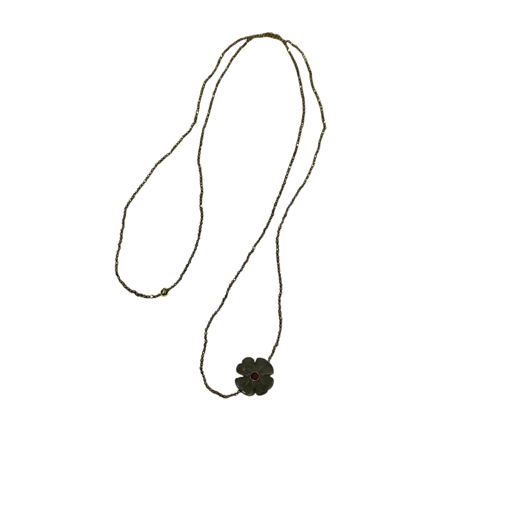 Scarlet et Lucien Sautoir Flower Elastique Hématite et Labradorite