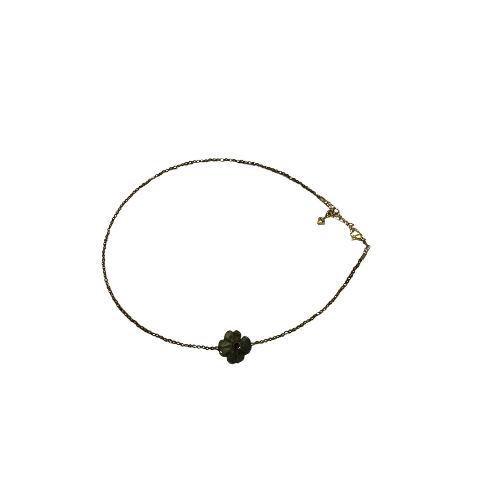 Scarlet et Lucien Bracelet Double Flower Hématite et Labradorite