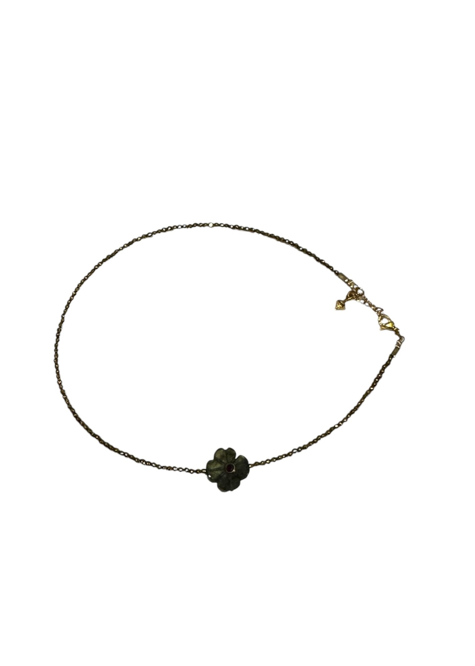Scarlet et Lucien Bracelet Double Flower Hématite et Labradorite