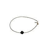 Scarlet et Lucien Bracelet Double Flower Hématite et Onyx