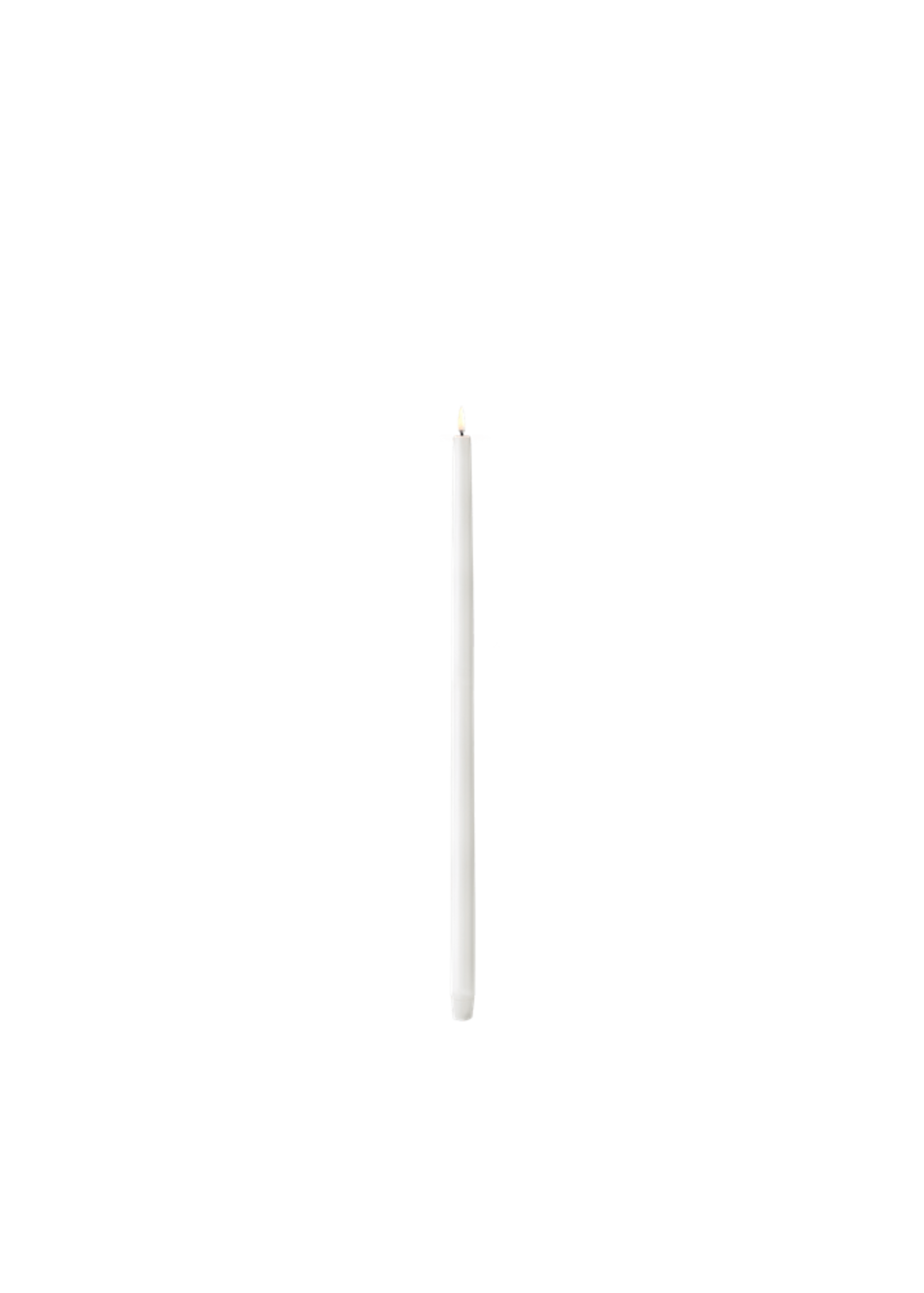 Uyuni LED Tall taper candle, Nordic white 55 cm