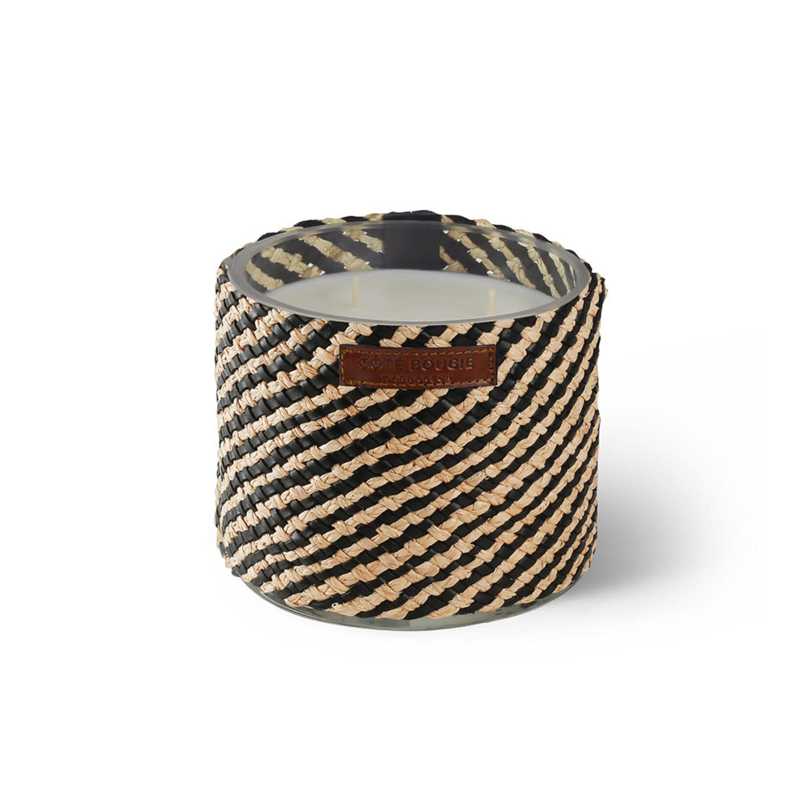 Côté Bougie Bougie Raphia et Cuir Azel Narguilé