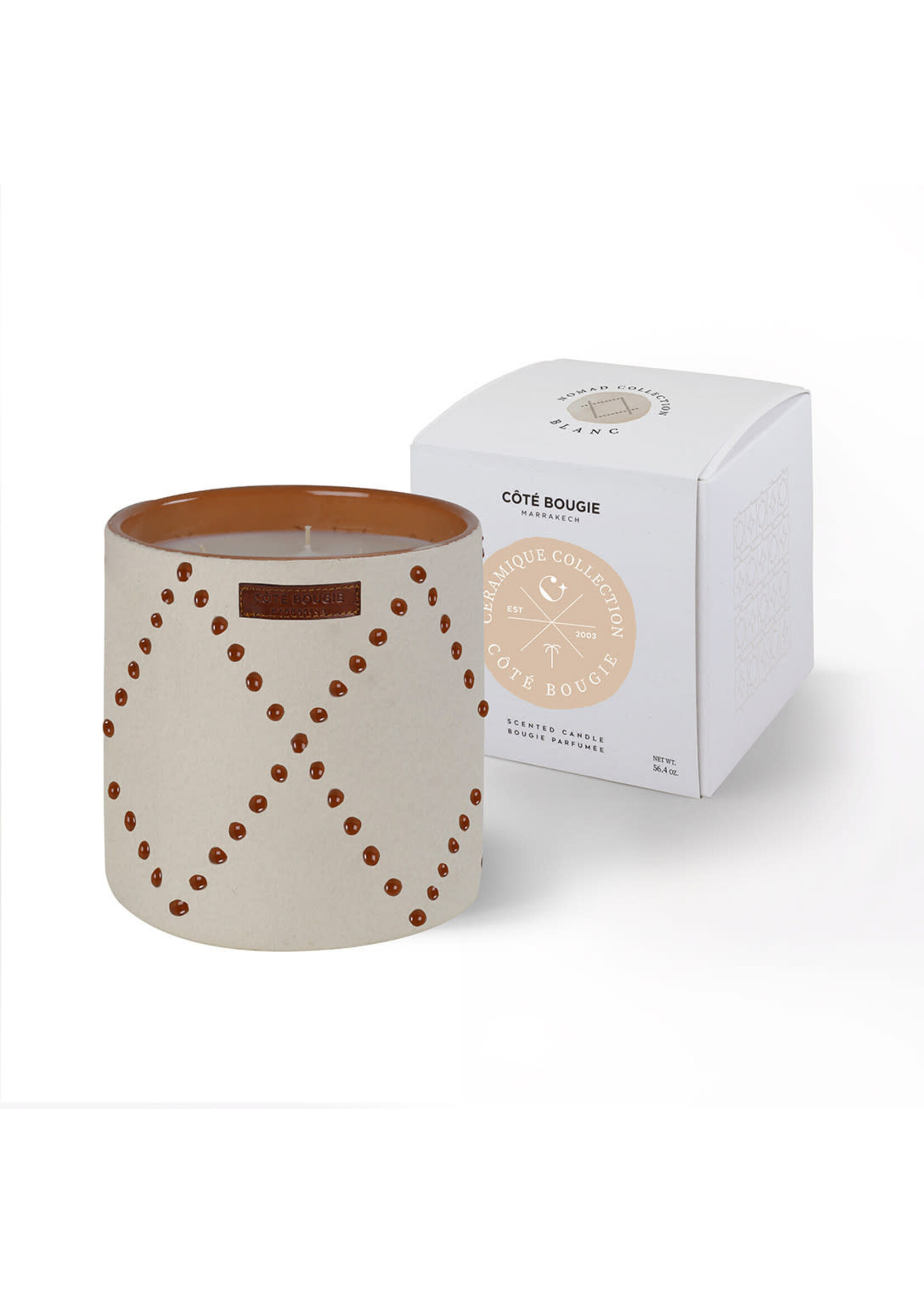 Côté Bougie Bougie Nomad Blanc Terra Dattes