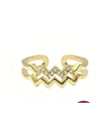 By 164 Bague Vague Strass