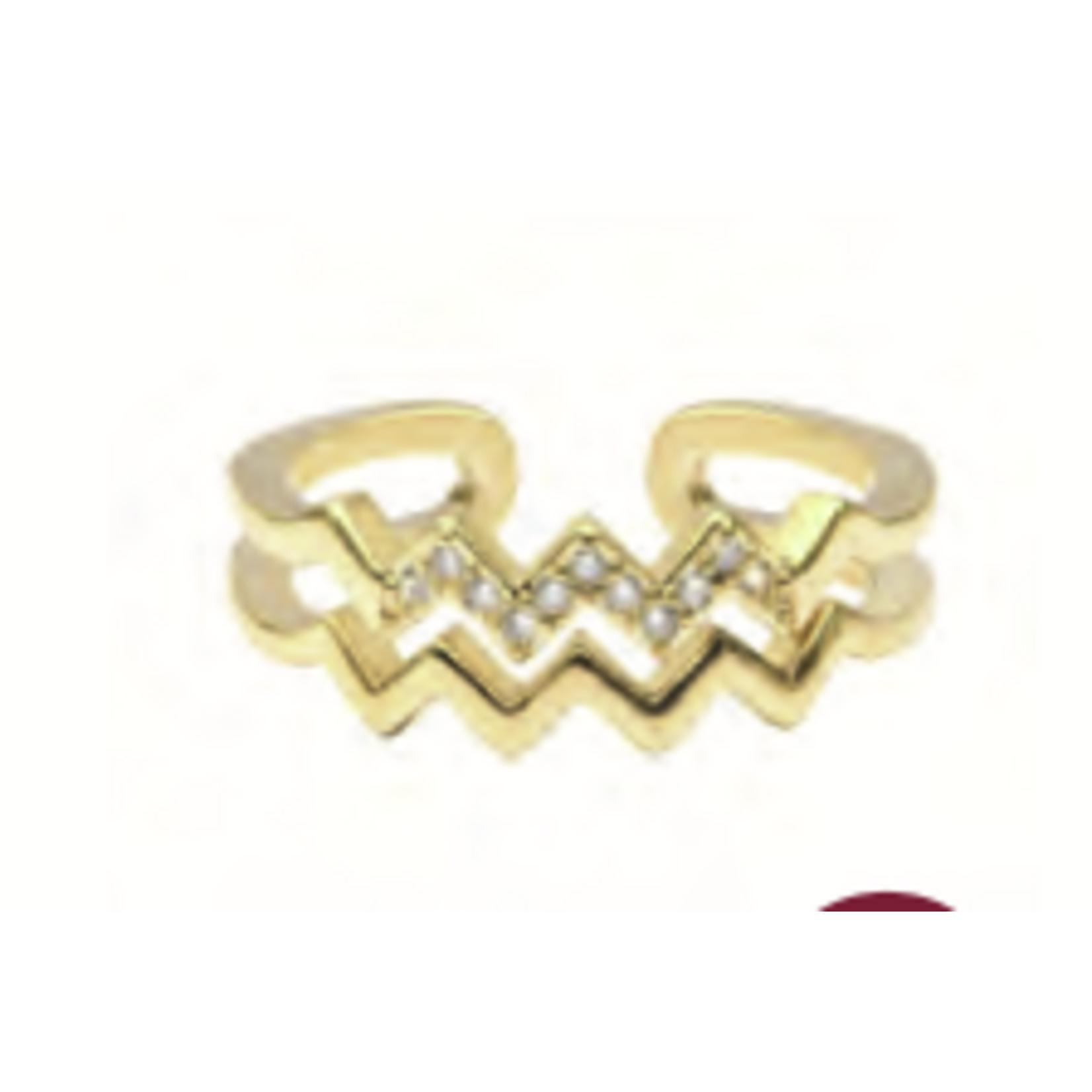 By 164 Bague Vague Strass