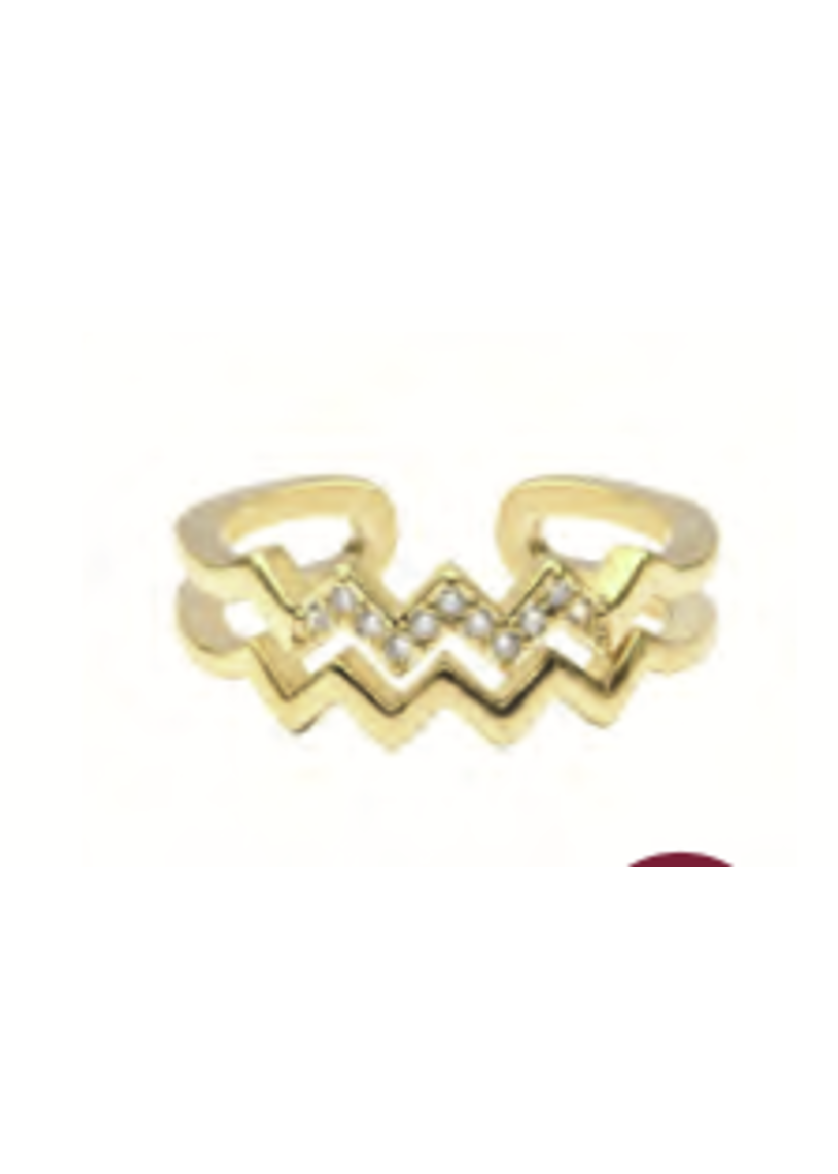 By 164 Bague Vague Strass