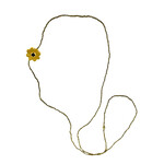 Scarlet et Lucien Sautoir Flower Elastique Hématite et Doré