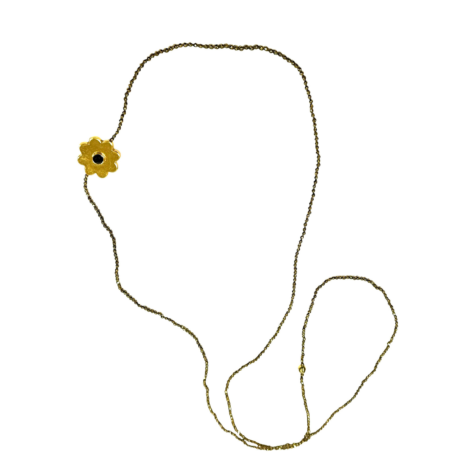 Scarlet et Lucien Sautoir Flower Elastique Hématite et Doré