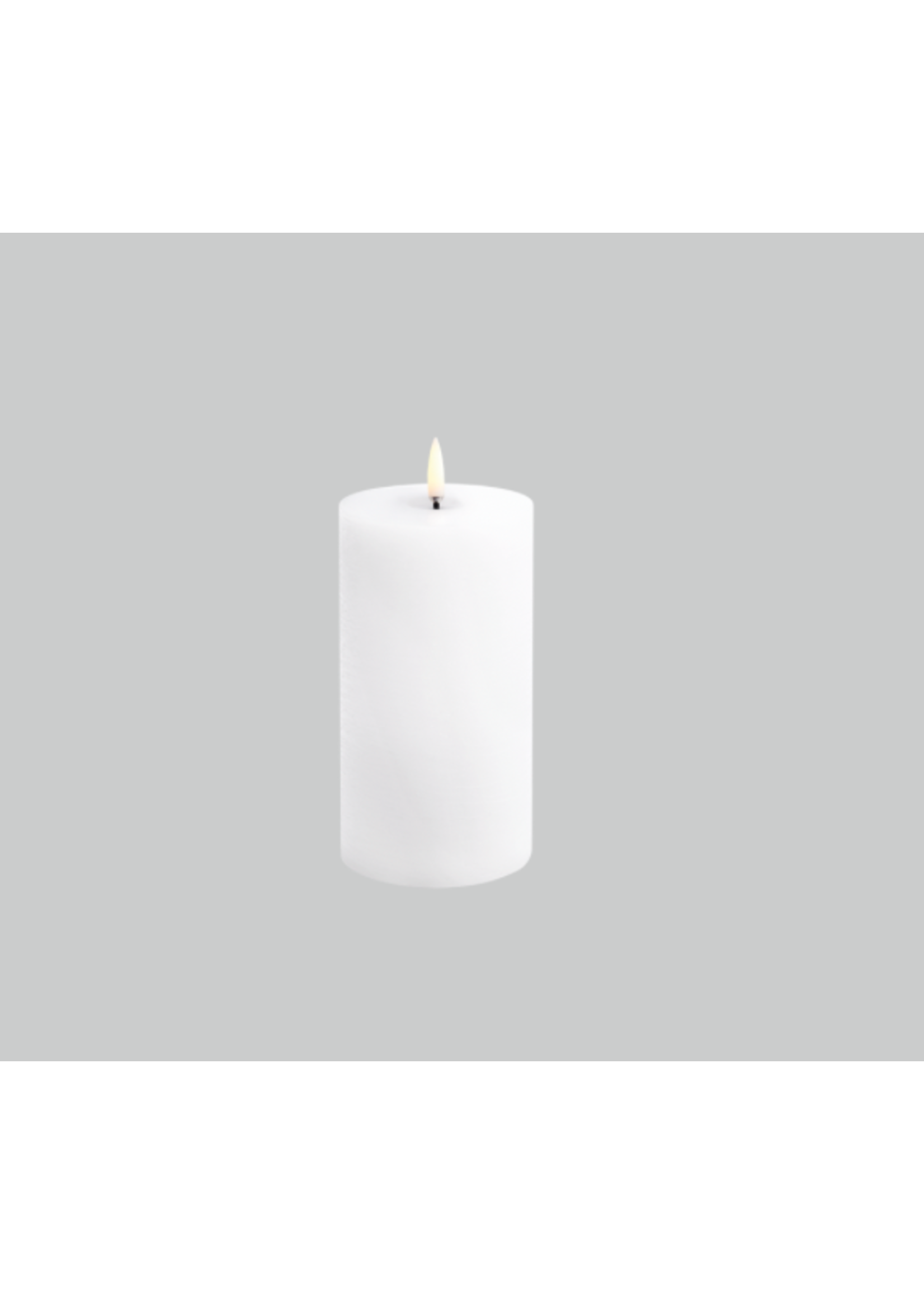 Uyuni Bougies Pillar Led Nordic White 7,8*15 cm
