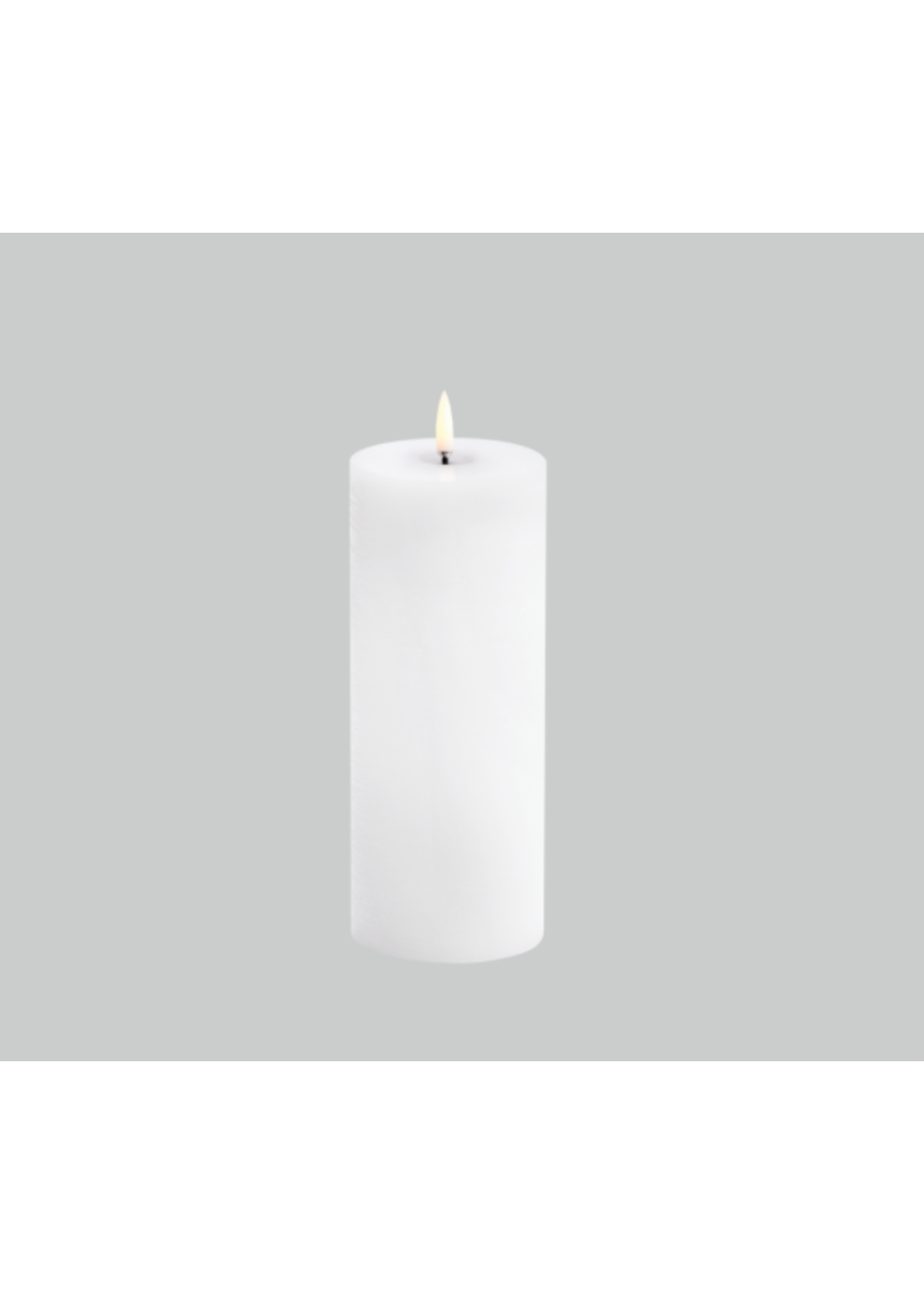 Uyuni Bougies Pillar Led Nordic White 7,8*20 cm