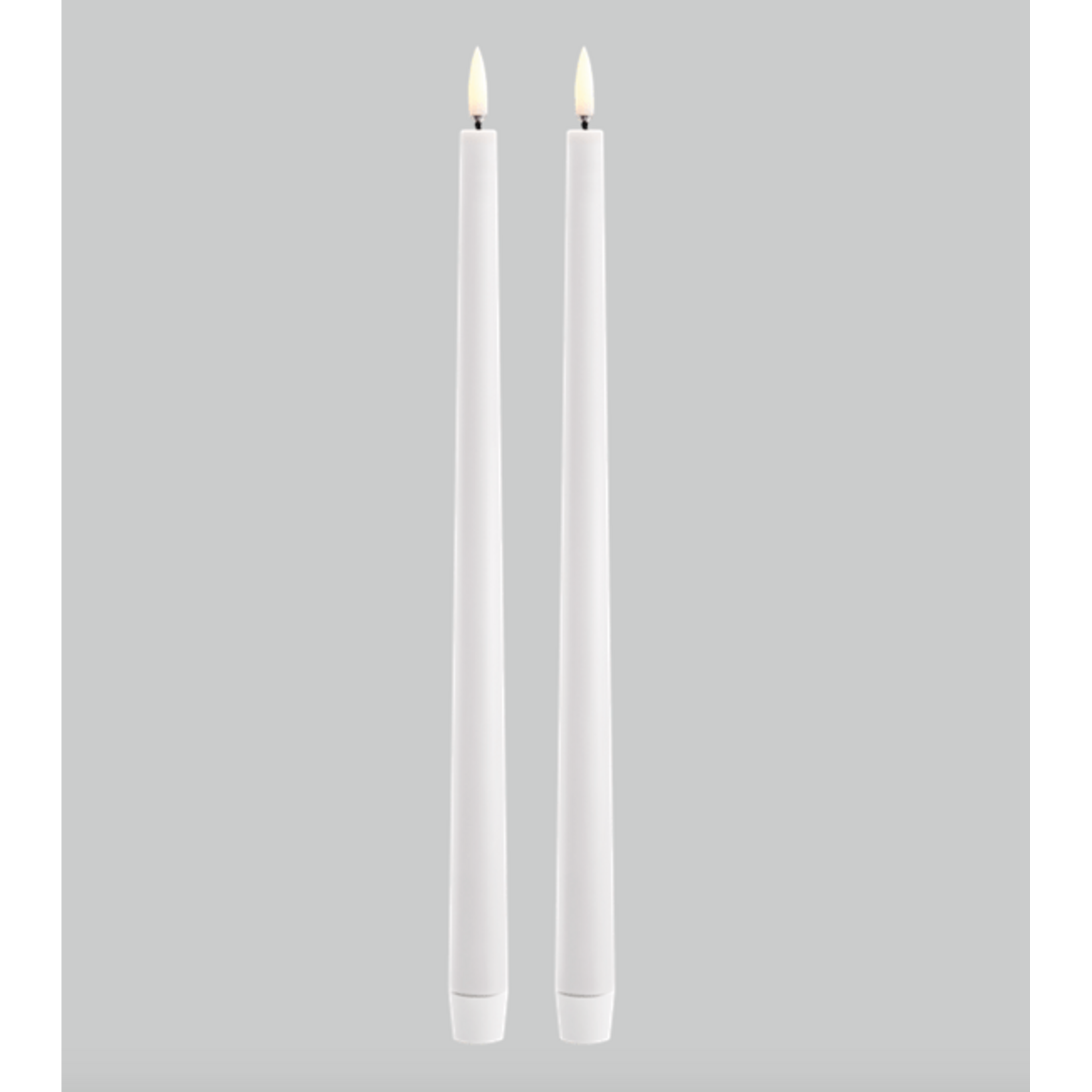Uyuni LED Slim Taper Candle, Nordic white 32 cm Boîte de 2