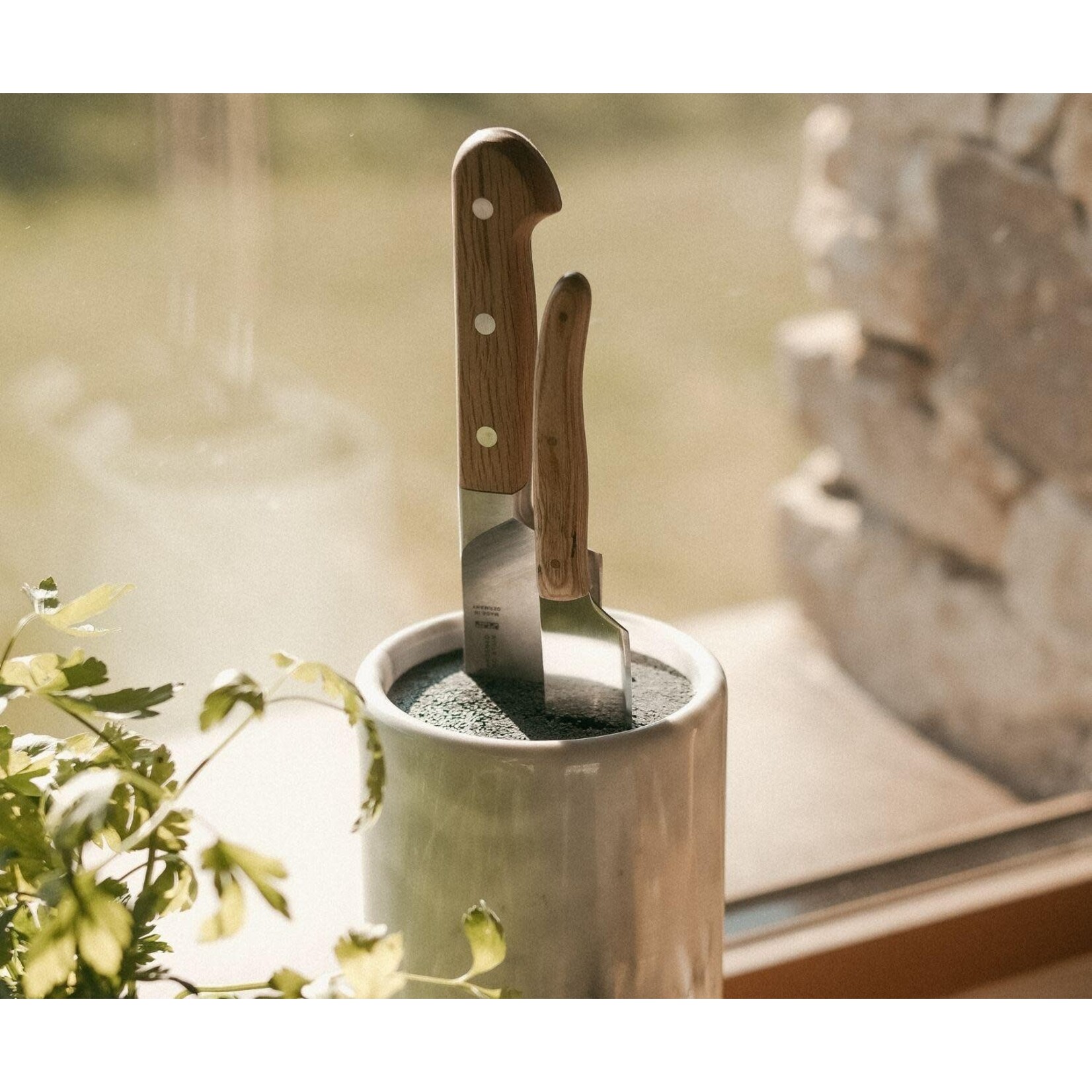 Andrea House Support pour Couteaux en Marbre Blanc