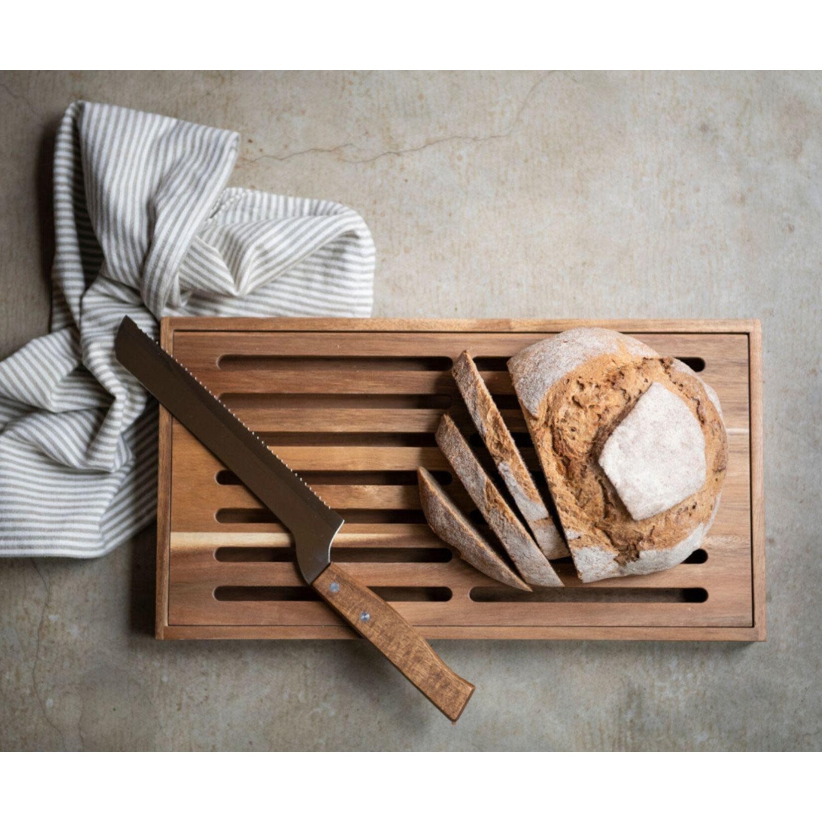 Andrea House Planche Coffre à Découper et Couteau à Pain