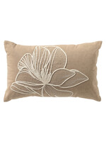 Coussin Fleur Brodée