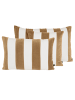 Haomy Housse de coussin Perth Tabac Carré