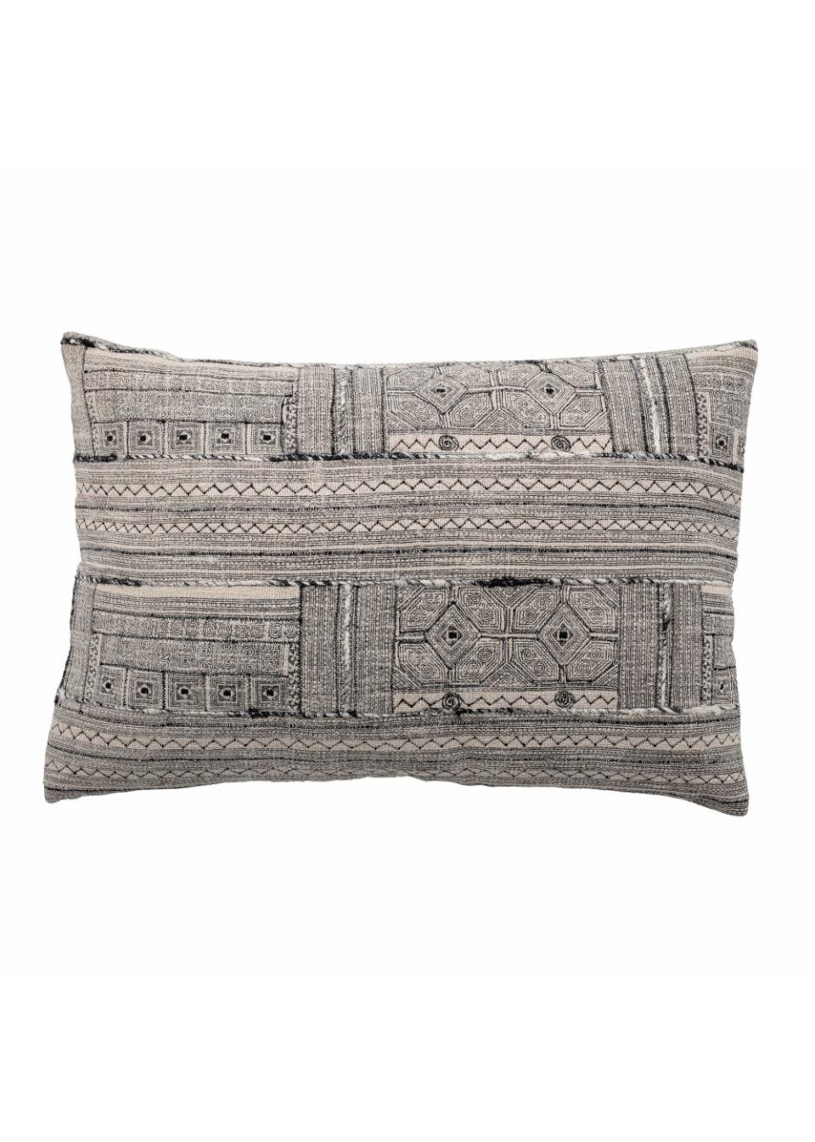 Bloomingville Jiyar Coussin Noir Coton 60*40 cm