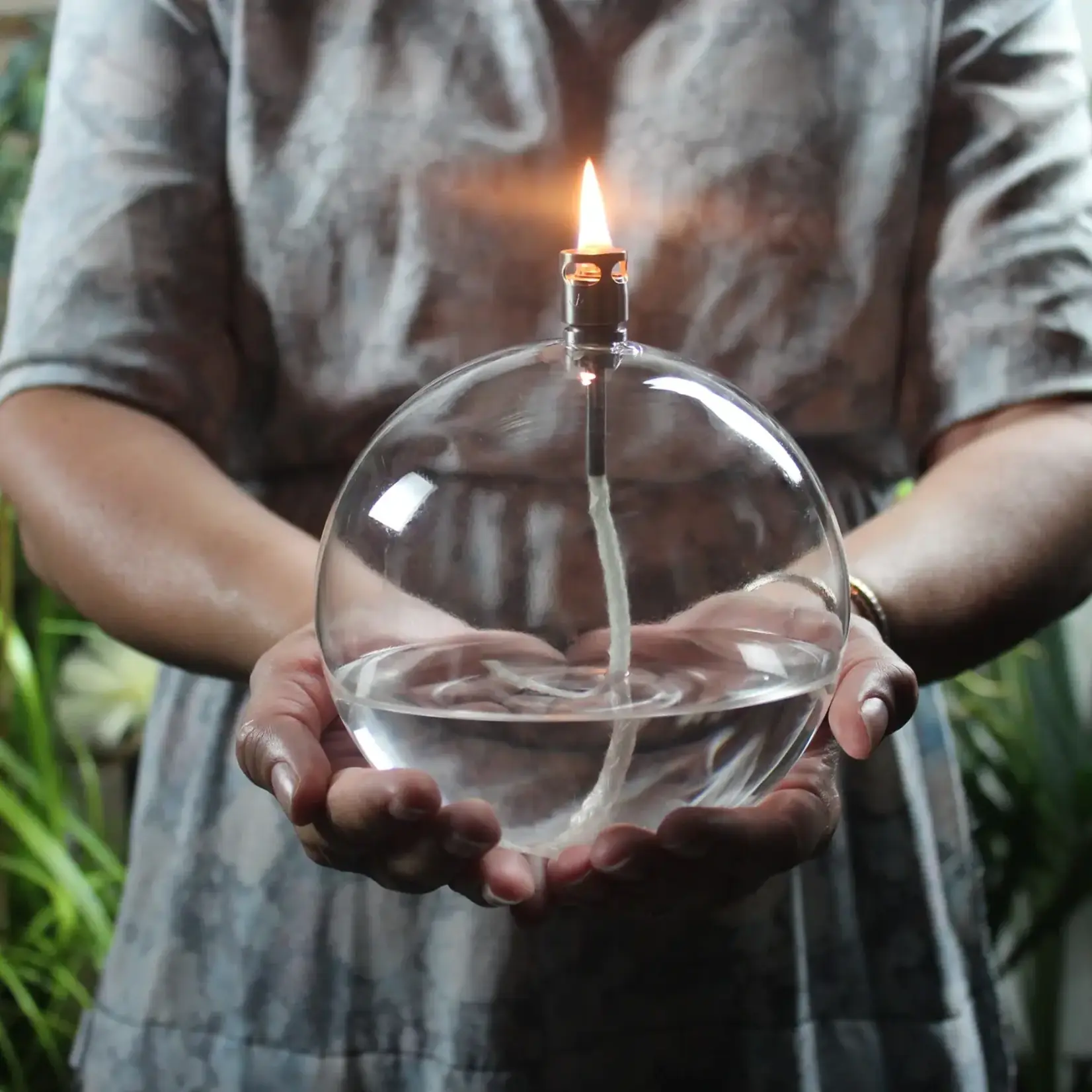 Lampe à Huile Sphère Boule Transparente